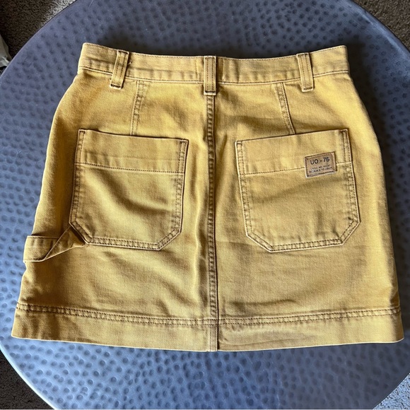 UO BDG Mustard Carpenter Denim Mini Skirt - Picture 5 of 12